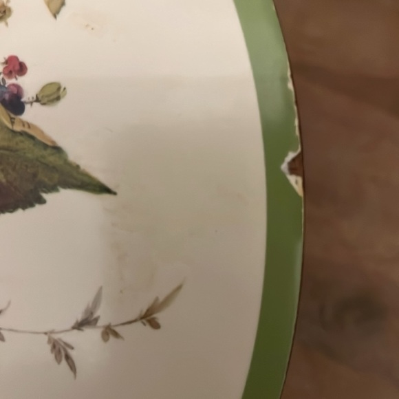 Set of 2 Pimpernel Round Trivets Placemats Birds & Berries England Cork Bottom - Picture 4 of 8